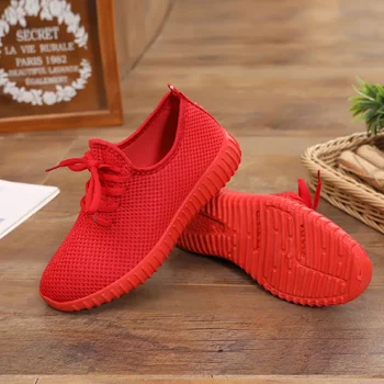 Women's Vulcanize Shoes 2025 Autumn Sneakers Solid Black Red Shoes Gym Fitness Trainers Walking Sport Shoes Female Zapatos Mujer 1