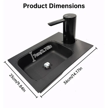 Aluminum Alloy IGT Camping Sink with Cutting Board & Tea Tray – Foldable Outdoor Kitchen Table Accessory 1