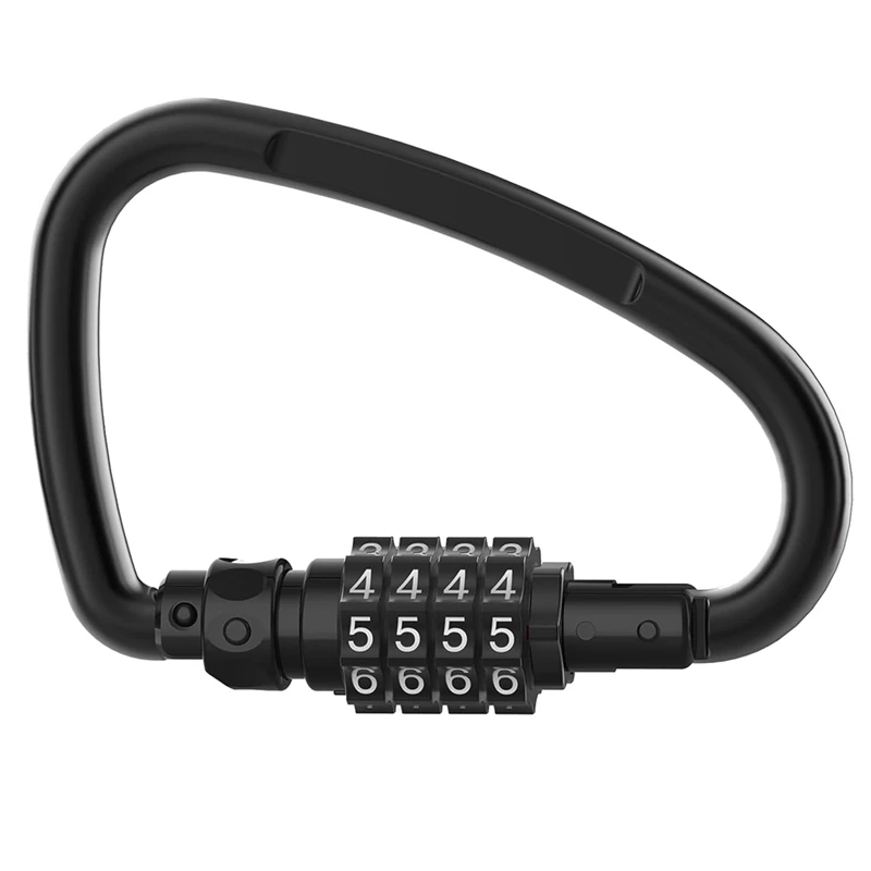 1 Piece 4-Digit Combination Locks Carabiner Clips Metal For Looped Bike Security Cable Lock combination padlock,combination locks