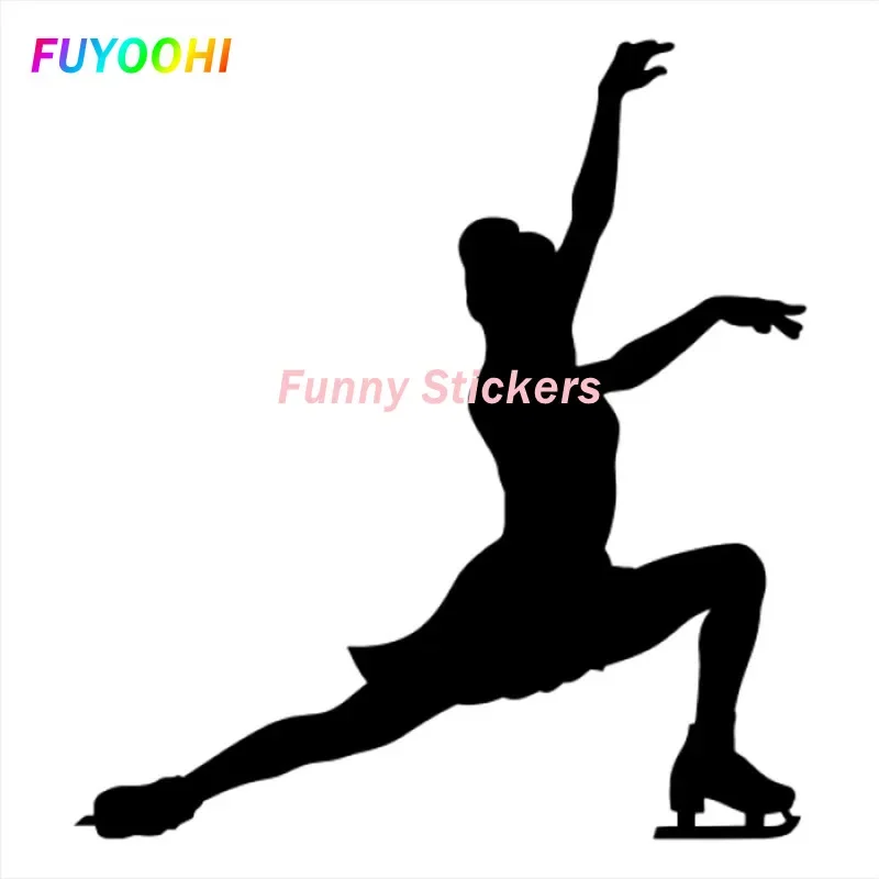 

FUYOOHI Exterior/Protection Funny Stickers Modern Figure Skating Ice Dancing Winter Sports Decals Posture Motorcycle PVC Decals