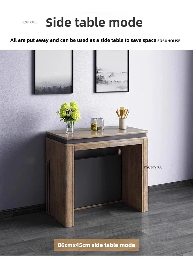 Modern Small Apartment Dining Table Set Nordic Retractable Folding Table High-end Kitchen Furniture Designer Dining Room Sets