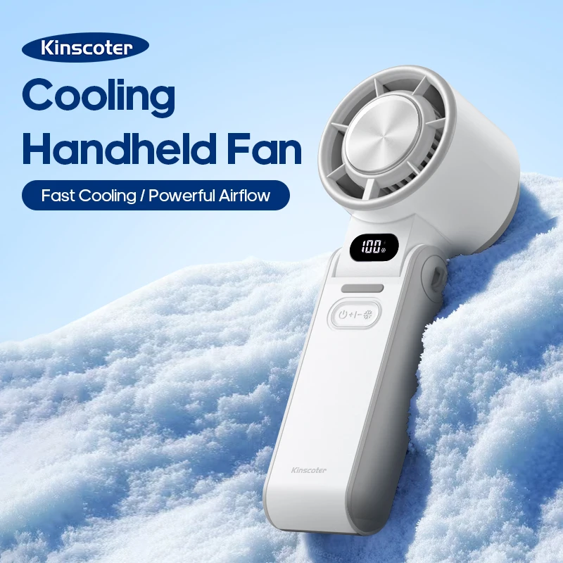 Portable High Speed Cooling Handheld Fan 3600mAh Rechargeable 100 Wind Speeds Adjustable Mini Foldable Air Cooling Turbo Fan BEST SELLERS