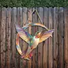 Acrylic Stained Glass Handicraft Garden Window Balcony Hummingbird Hanging Yard Home Wall Bird Ornament Door Decoration 2