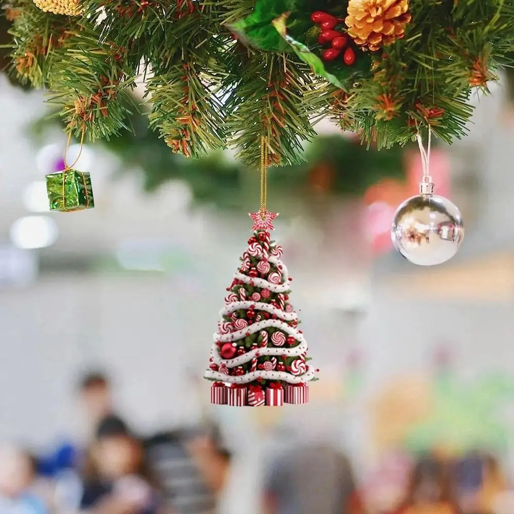 Acrylic Christmas Tree Ornament Hanging Pendant Xmas Decoration