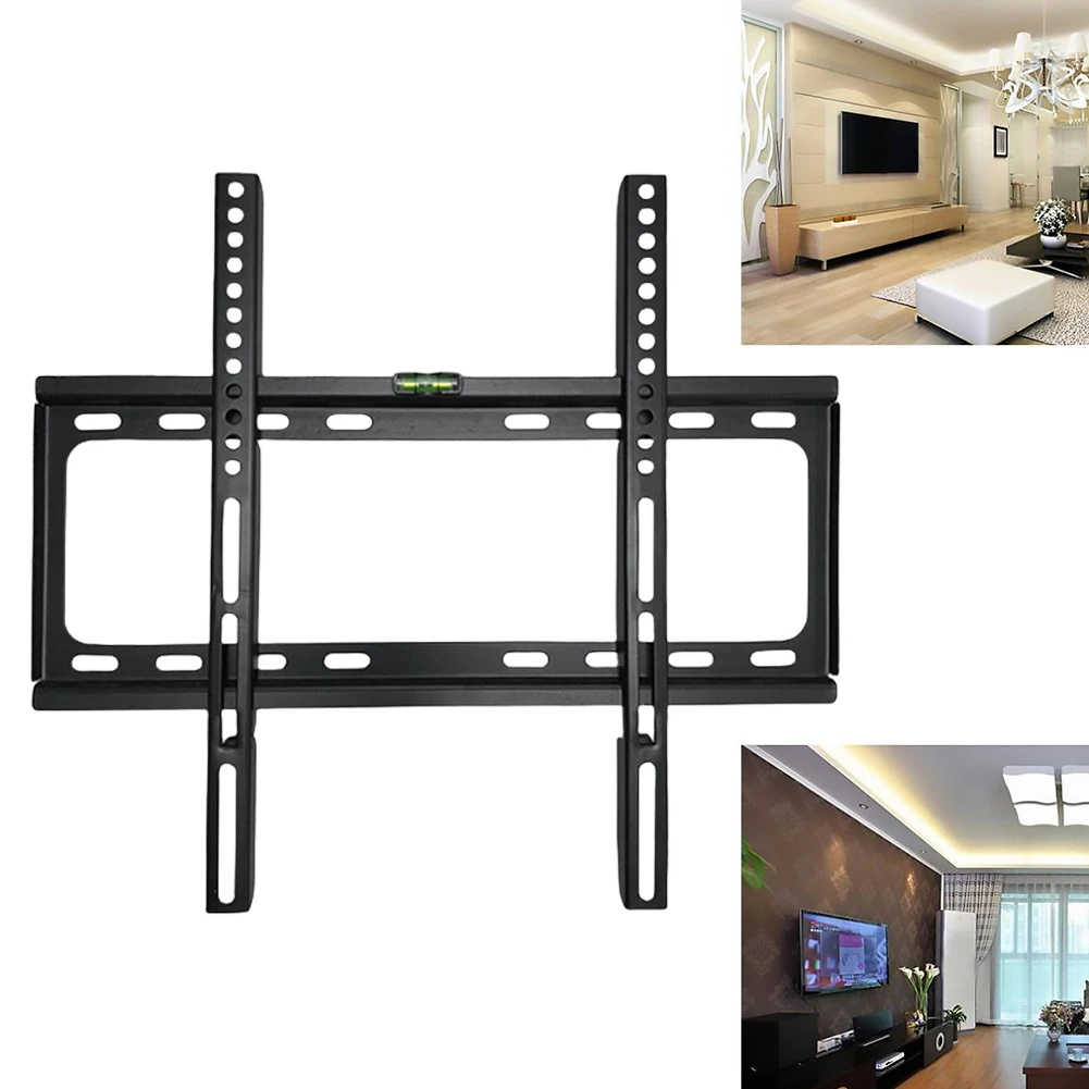 평면 패널 TV 프레임 조절식 TV 마운트 모니터 거치대, 레벨 로우 프로파일 평면 TV 벽 마운트, LCD LED TV 스크린용, 26-63 인치
