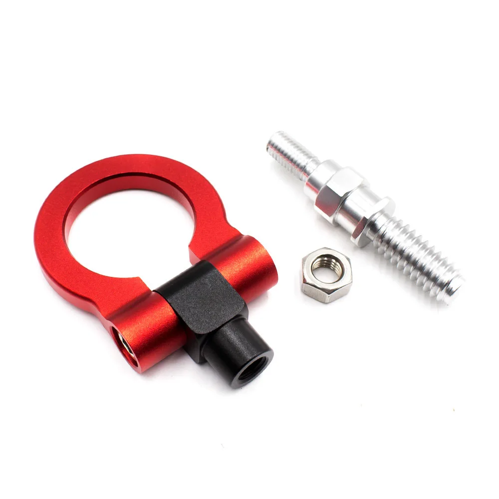 Car Tow Hook Car Style Racing Tow Trailer Hooks For European Front Rear Towing Bars Billet Aluminum Black Red Gold Green Blue