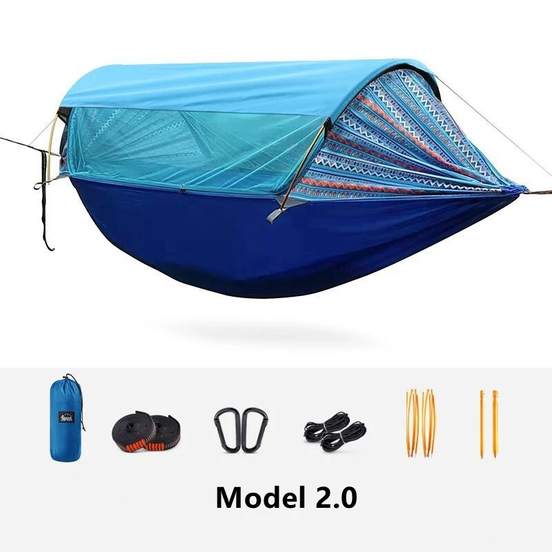 amaca-da-campeggio-all'aperto-in-stile-bohemien-viaggiatore-versione-20-amaca-antizanzare-e-antiribaltamento-con-parasole