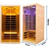 1 Person Infrared Sauna for Home,Luxury Personal Indoor Sauna Spa,1420w/120v Ultra Low EMF Infrared Sauna,App&LCD Panel Controls 6