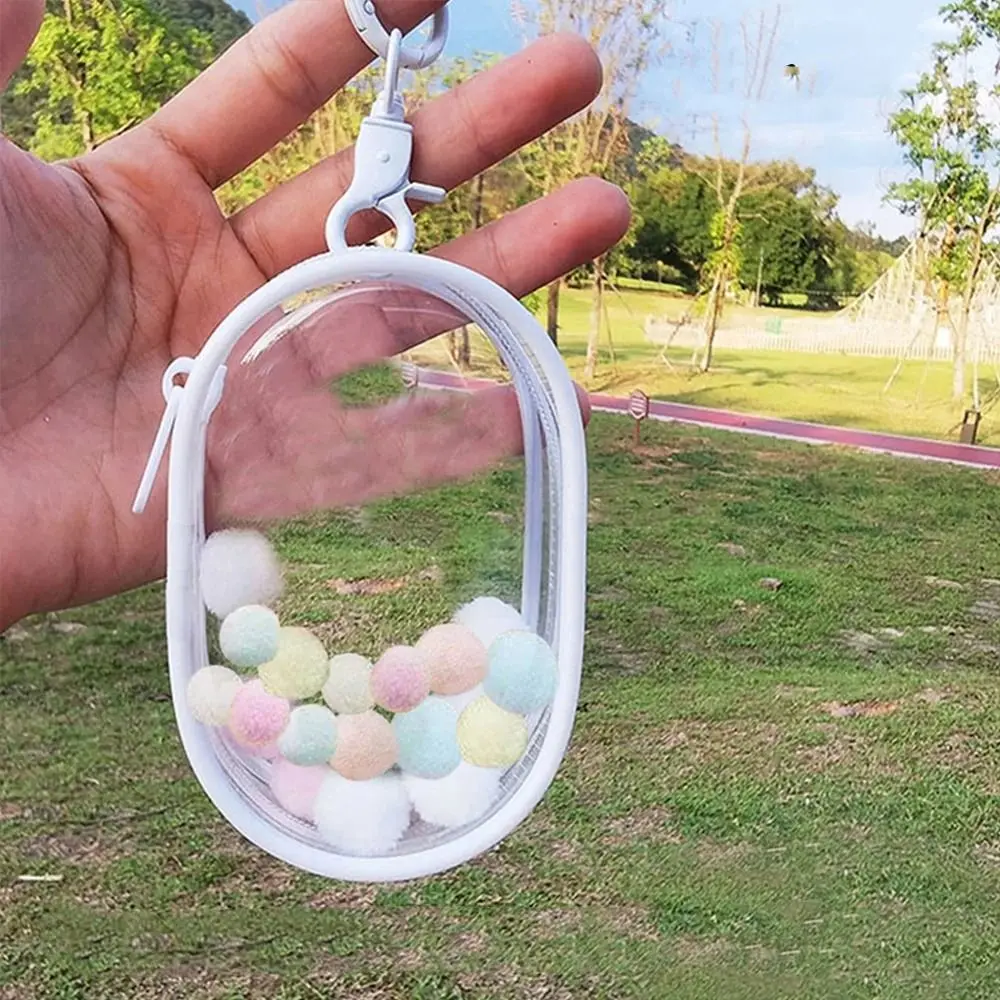 Round/Square Clear Outdoor Bag Toy Transparent Bag Decoration Mystery Box Doll Display Box Mini Organizer Box