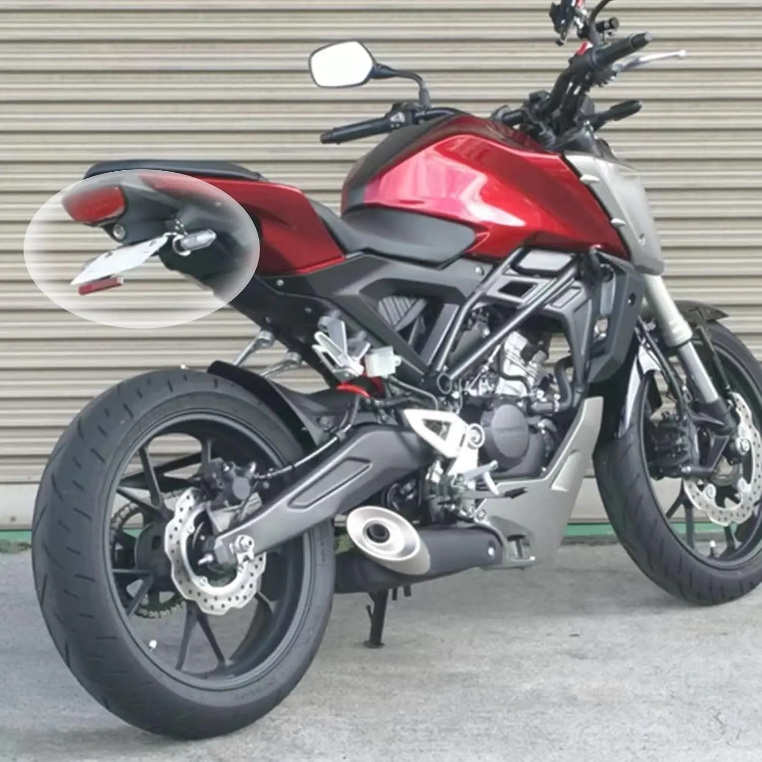 혼다 CB125R CB150R CB300R CB 125R 150R 300R 2018 2019 2020 2021 2022 용 LED 라이트가있는 오토바이 번호판 홀더 프레임