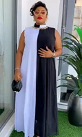 2024 Sleeveless Elegant African Dresses for Women 2024 New Fashion Africa Chiffon Long Maxi Dress Casual Loose Solid Beach Dress 6