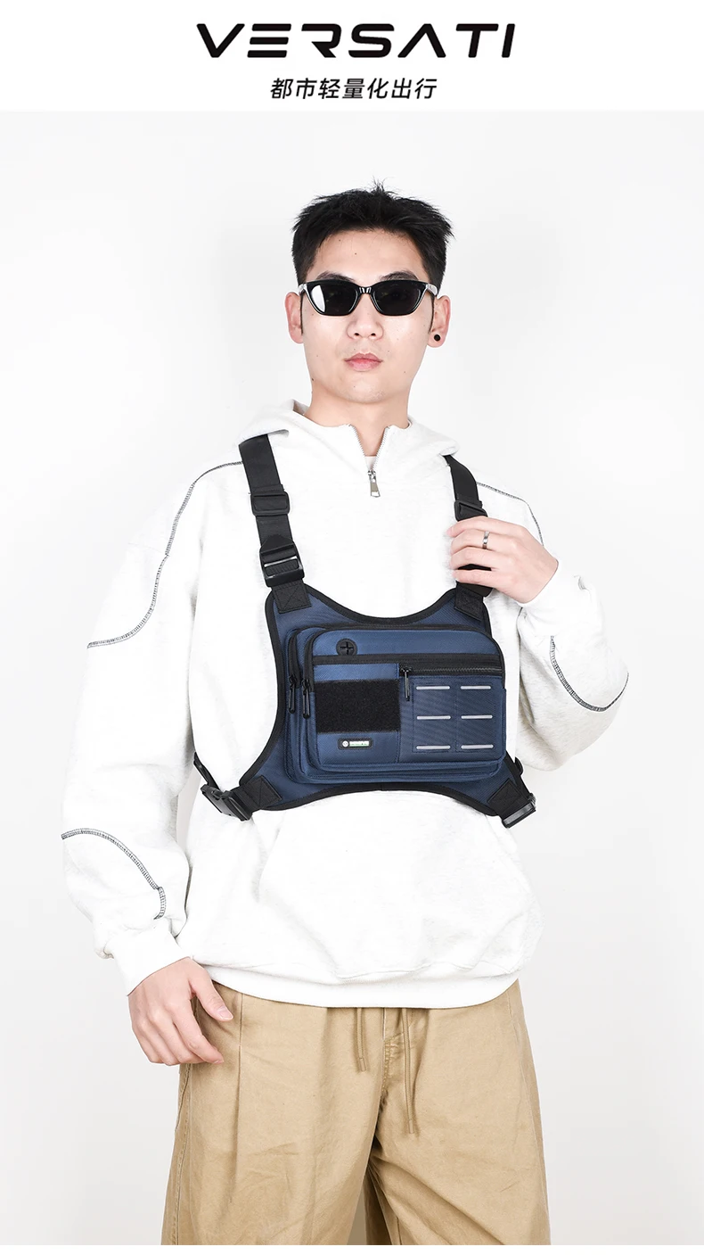 Tactical Functional Men Vest Bag Waist Packs High Quality Waterproof Men Pack Bag Backpack Fashion Trends Men Sling Bag Shoulder