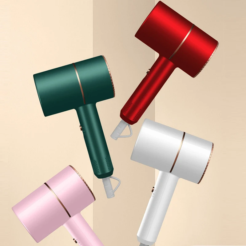 Hair Dryer Electric Hair Dryer Negative Ionic Strong Hot Cold Wind Blower Mini Hair Dryer For Home Appliance BlueLight Care Secador De Pelo