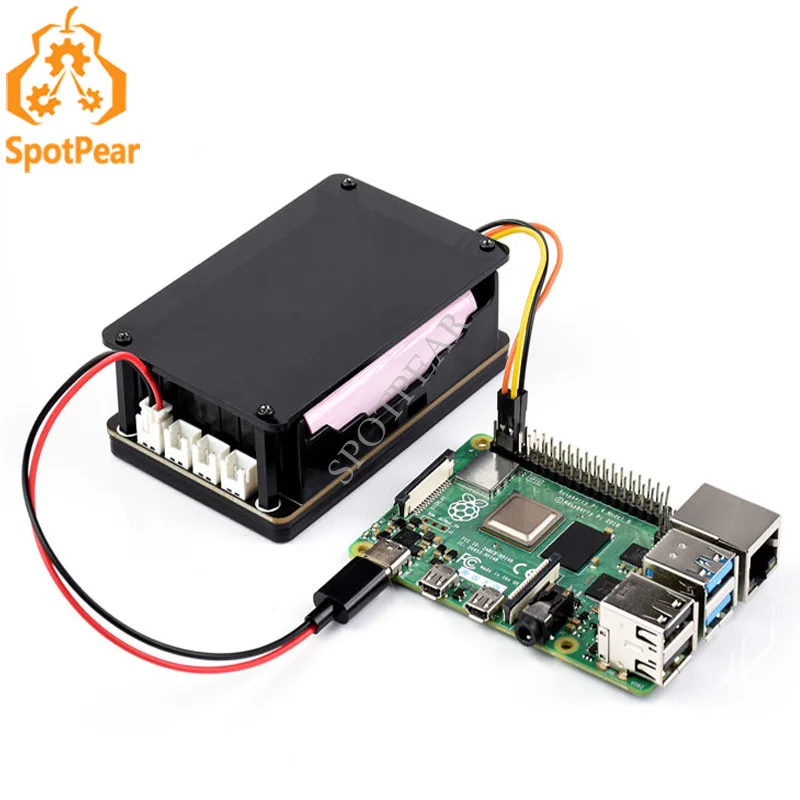 Raspberry pi Ups Placa de Expansão da Fonte Alimentação Módulo de Alimentação Ininterrupta Suporta Carregamento e Saída de Potência ao Mesmo Tempo