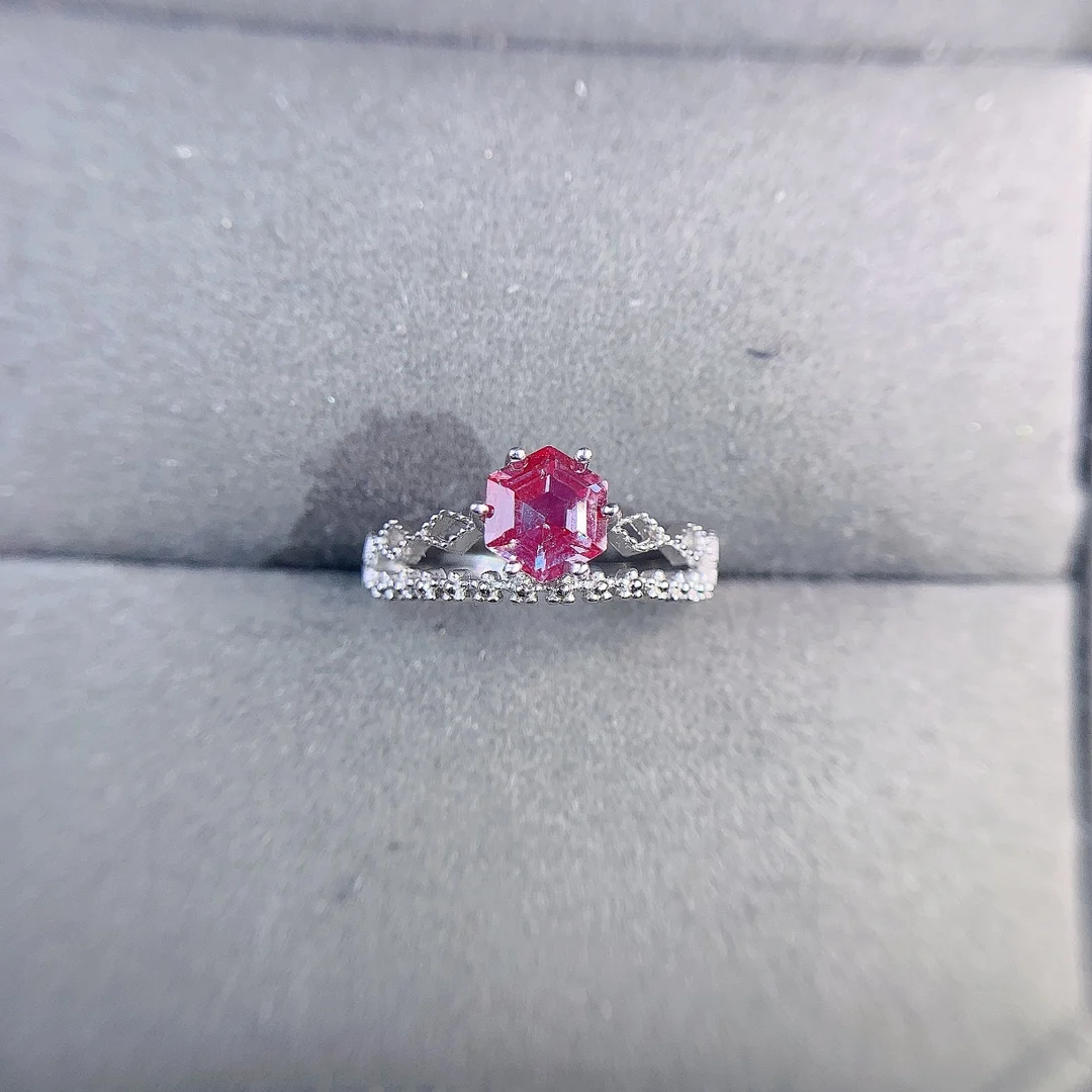 

【M&T】Natural Alexandrite Ring Luxury Jewelry Female Ring 925 Sterling Silver Sweet Romantic Pair Gift