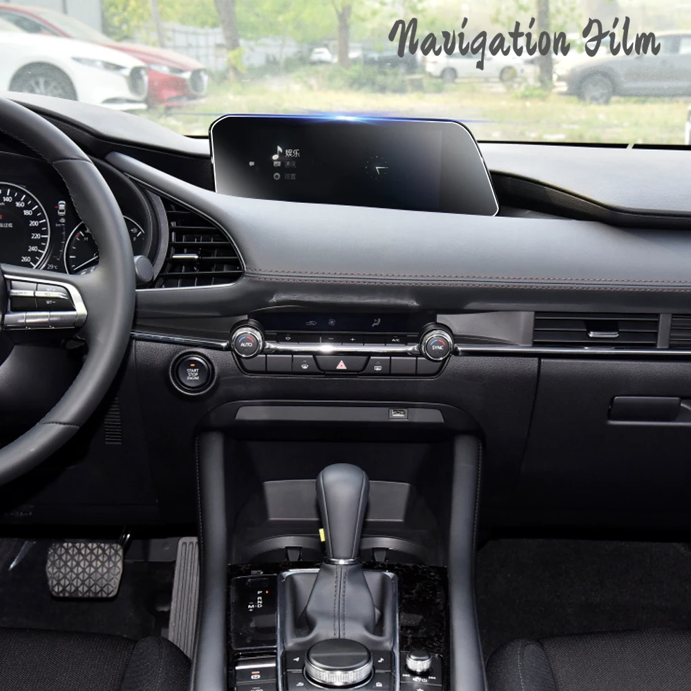 Tempered Glass Car Navigation Protector Film for Mazda 3 BP Axela CX-30 CX30 2019-2022 LHD Dashboard Monitor Screen Stickers — view 3