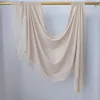 Hijab Ramadan en Rayonne, Coton et Modal, avec bordure en dentelle, Turban respirant, Châle uni en coton, Foulard pour femmes
