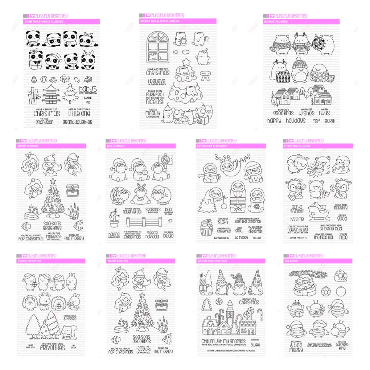 

Gnome for Christmas Bee Merry Forest Festivities Stamps and Metal Cutting Dies Sets DIY Craft Making Greeting Card Scrapbooking