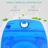 GX24977-PE, Mini Washer and Spinner Combo, 5.5lbs, Semi-automatic Compact Laundry Apartment Dorm RV Portable Washing Mac 5