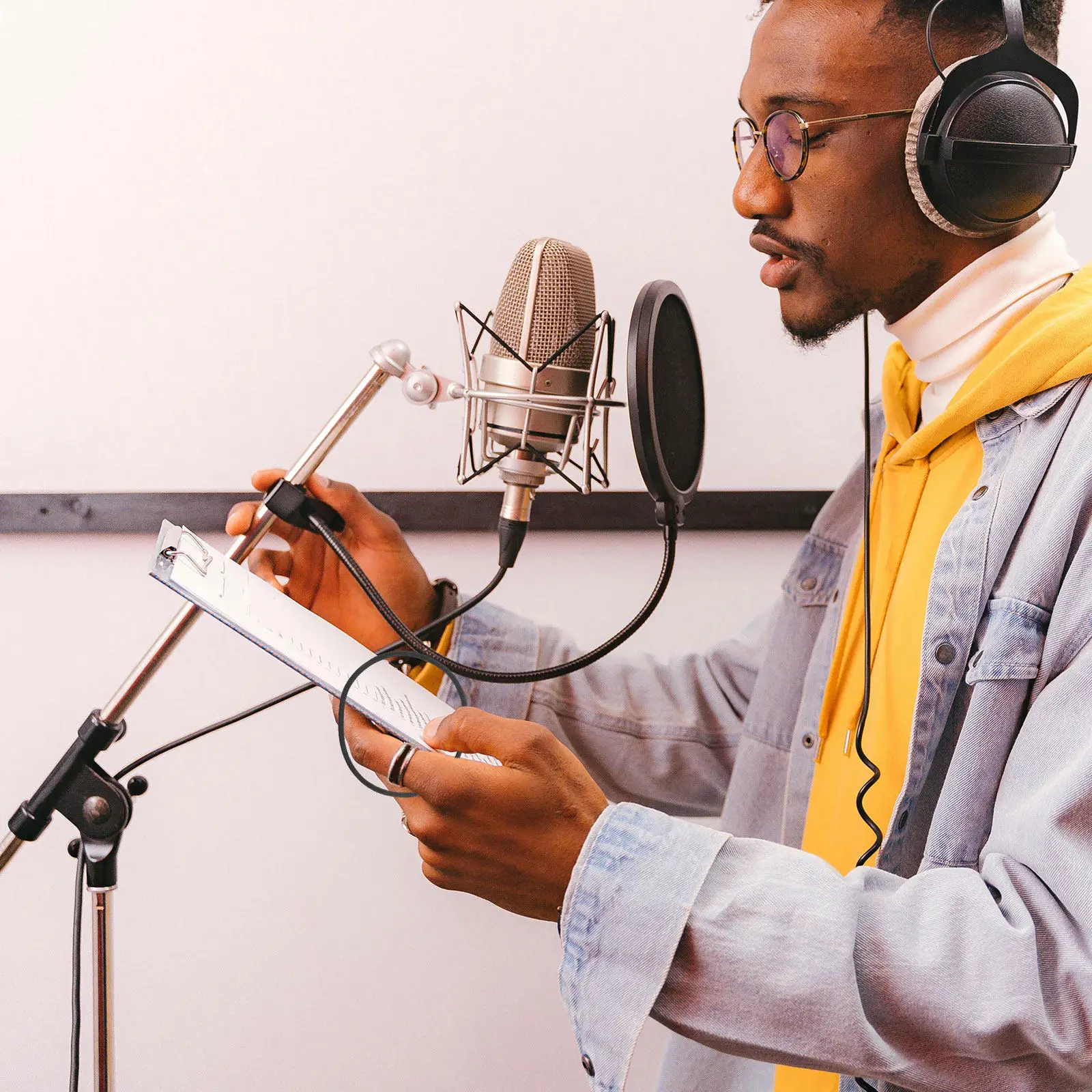 10Pcs 마이크 충격 방지 프레임 로프 탄성 밴드 콘덴서 마이크 스탠드 데스크탑 녹음용 교체 고무 마운트