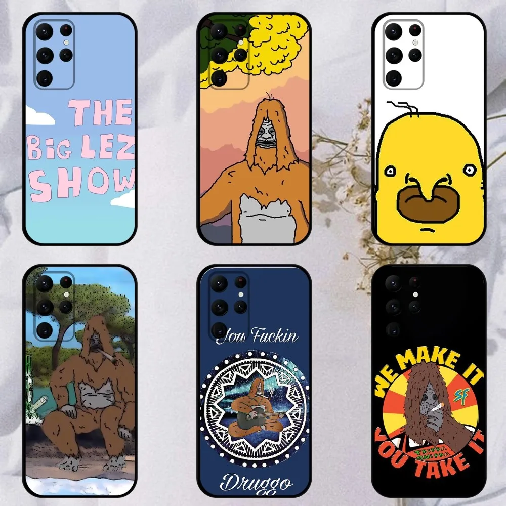 Anime The Big Ez Show Custodia Per Telefono Choomah Per Samsung S23,23,22,30,21,10,9,Note20 Ultra,Lite,Ultra,5G,Plus,Fe, Custodia Morbida Nera