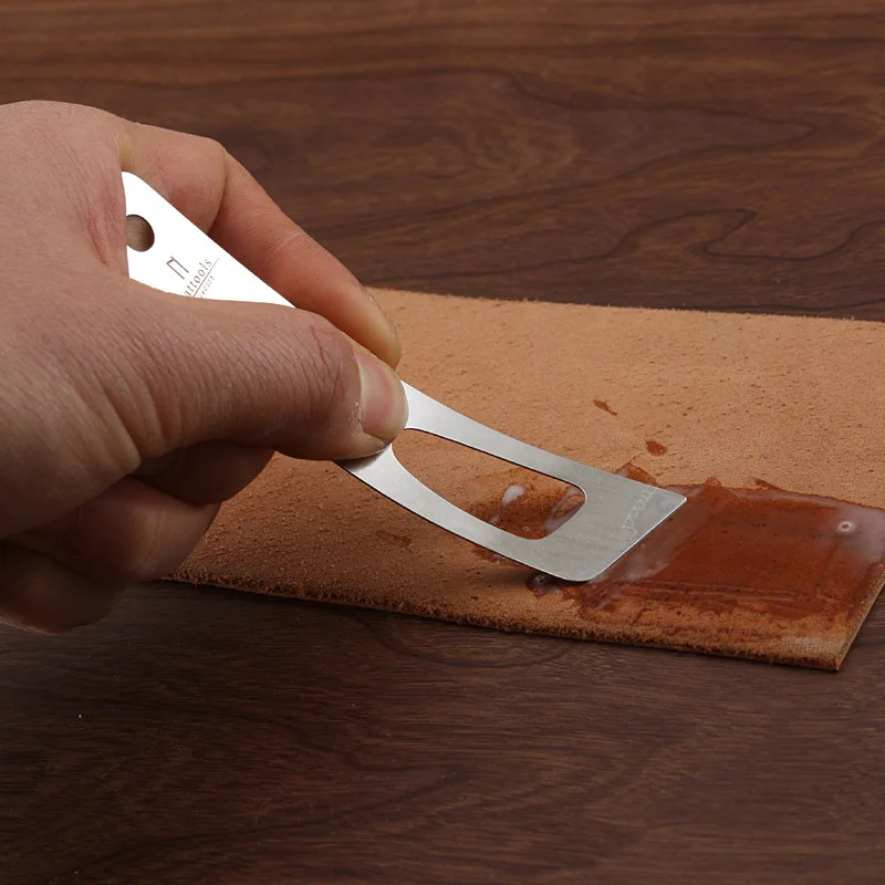 Leather Coating Tool Nattools Leather Coating Film Stainless Steel Material Stone Washing Micro Bullet Manual DIY Thickness 1mm