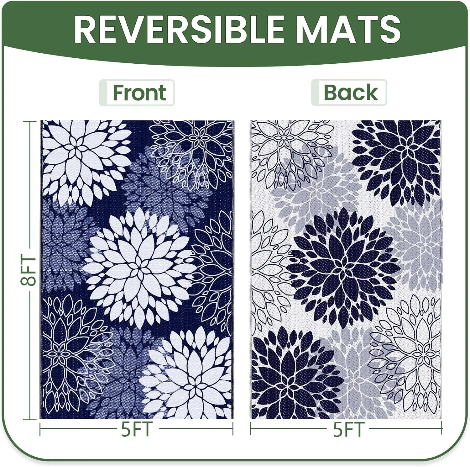 Reversible Outdoor Straw Rug 2