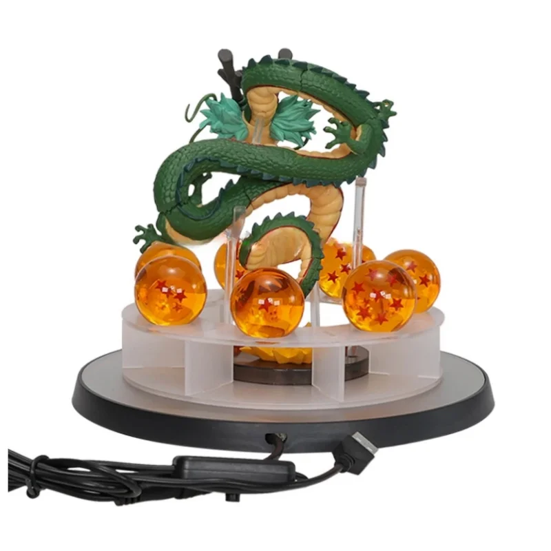 DBZ 애니메이션 Shenlong 피규어 세트 Esferas Del Dragon 및 7 별 드래곤 크리스탈 공 3.5cm 선반 입상 컬렉션 모델 완구