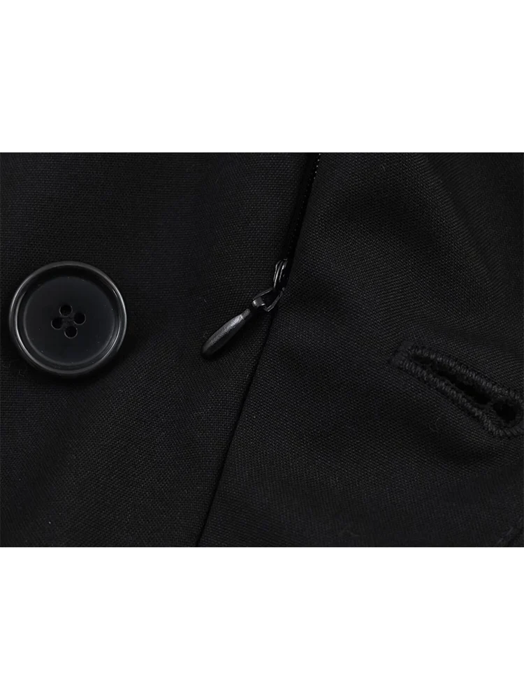 New Women's Black Casual Commuter Short Long Sleeve V-neck Suit Jumpsuit Shorts Elegant Women Slim Fit One Piece Rompers