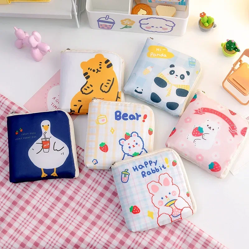 

Small Storage Bag Cartoon Sanitary Napkin Bag Women Pouch Napkin Cosmetic Bags Organizer Ladies Makeup Bag Girls Hygiene Pad Bag