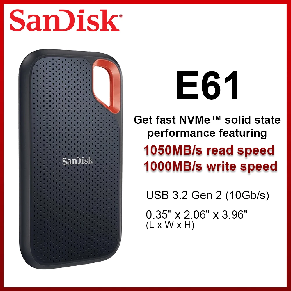 Sandisk-SSD  ָ Ʈ ̺ E81 E61 E30 ޴ SSD USB 3.2 cŸ ϵ ũ, PC Ʈ MAC ȭ ȣȯ 