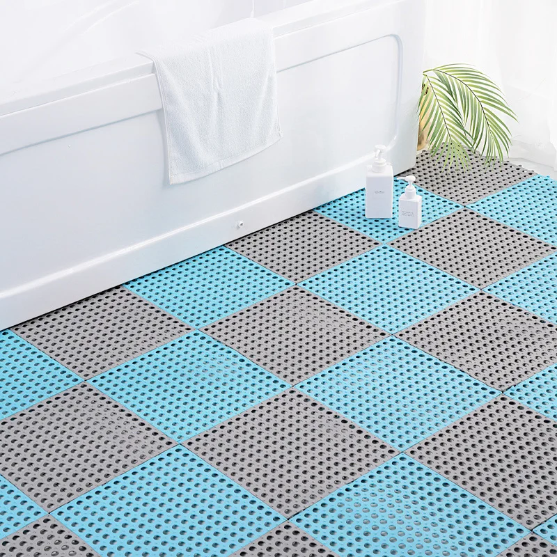 Bathroom Anti-Slip Mats Shower Foot Mat Anti-Drop Splicing Heightening Floor  Mats Waterproof Full Bathroom Accessories Set