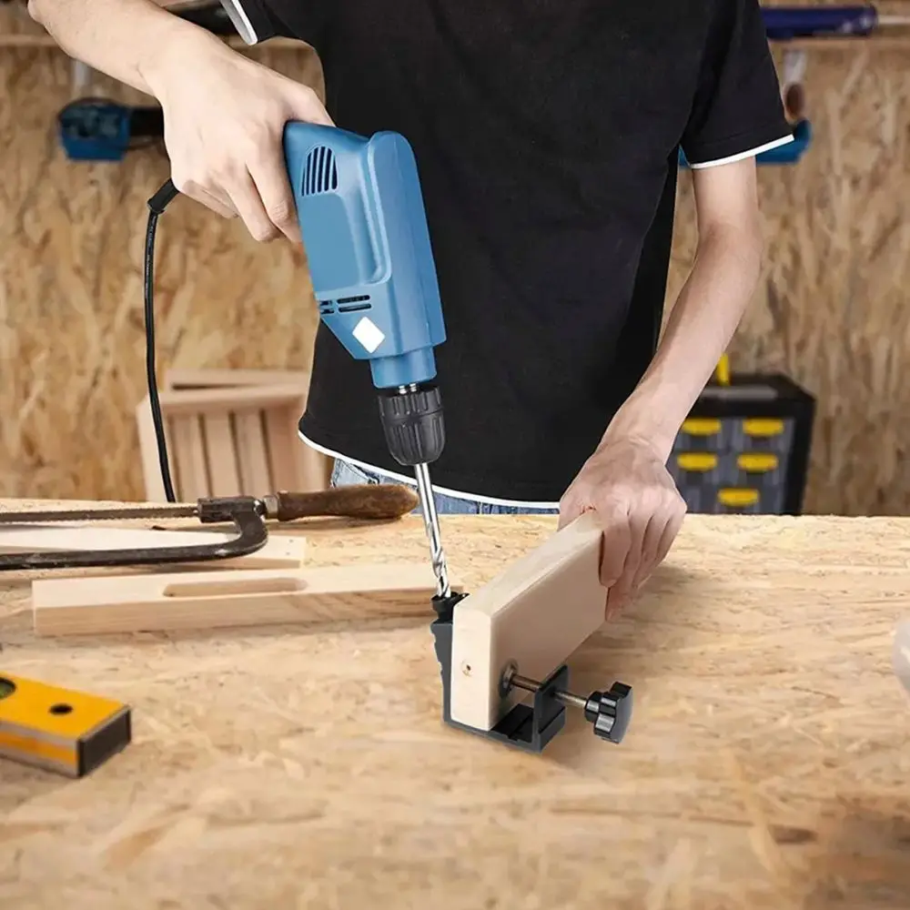 Adjustable Pocket Hole Jig 15 Degree Angle Pocket Dowel Woodworking Guides Inclined Hole Drill Punch Hole Positioner