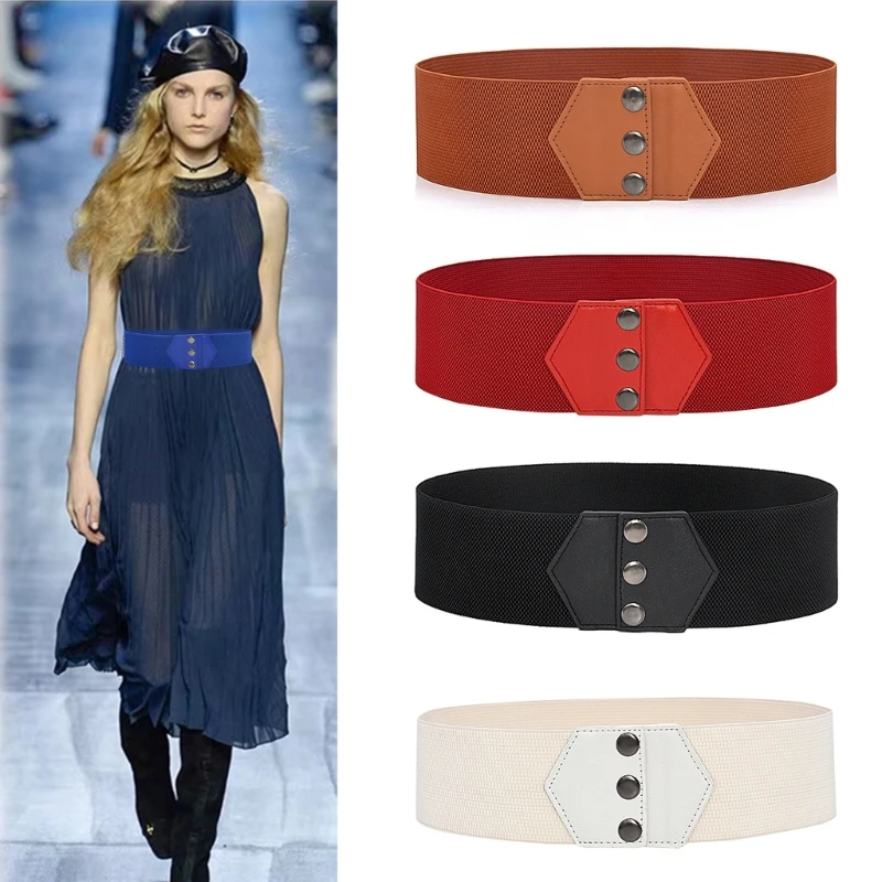 Elastic Corset Wide Belt  Belt Wide Dress Belt Stretchy Belt for Dresses Dropship