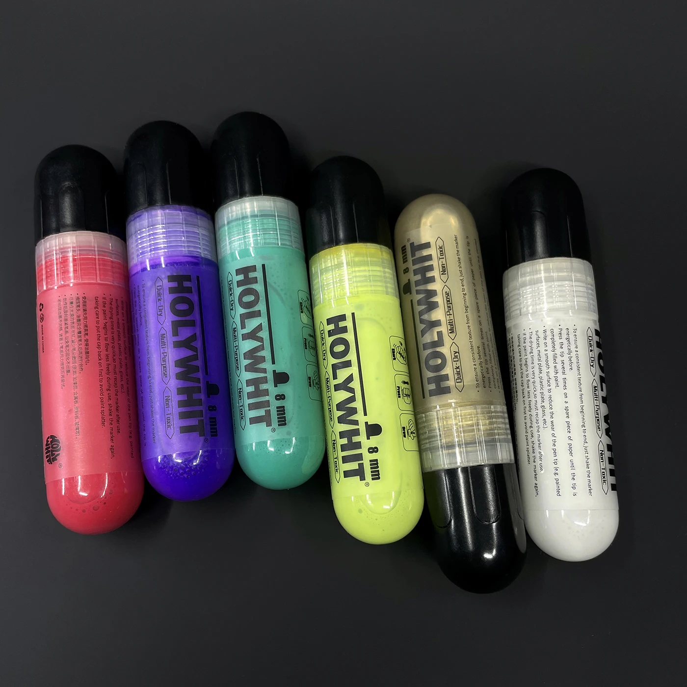 HOLYWHITCapsulemarkerPaintpenOilypenroundhead8mmstreet