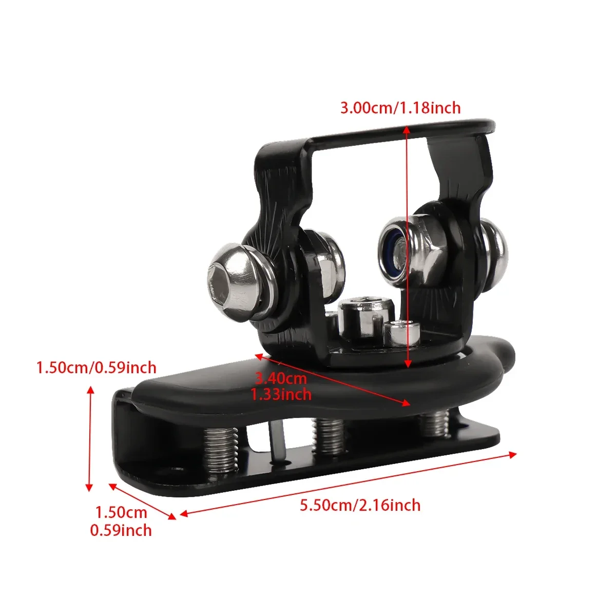 Car Light Bracket 2pcs Stainless Steel Universal Car A-Pillar Hood LED Work Light Bracket Holder Clamp