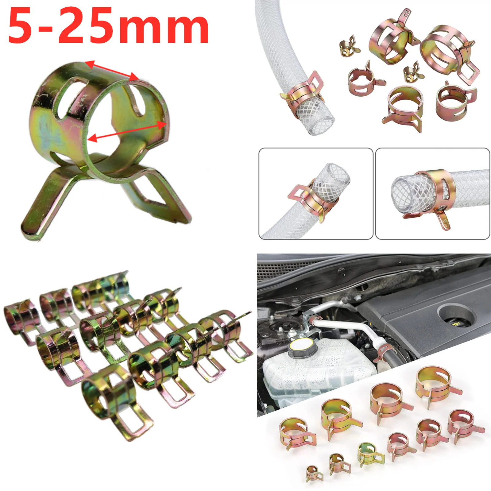 525mm Spring Clips Fuel Oil Water Hose Clip Pipe Tube Clamp Fastener