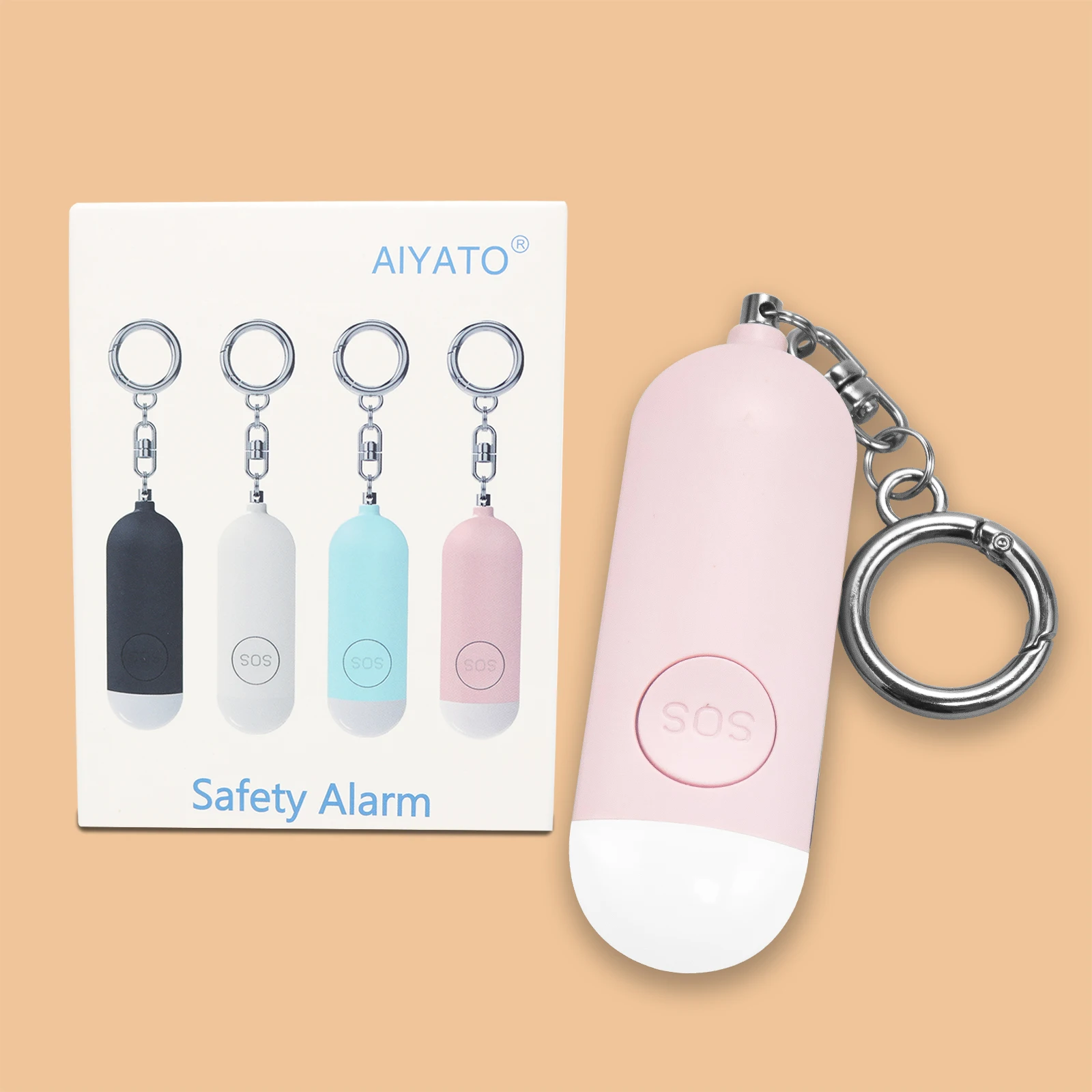 AIYATO Locator Emergency SOS 130DB Personal Alarm Self Defense Emergency Button