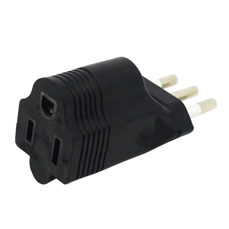 Italy to the United States 5-15R plug adapter Chile Syria three pin three plug high-power 10A/250V