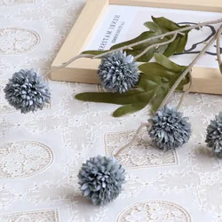 Lush Dandelion Artificial Flower Bouquet for Decor and Special Occasions (Blue)