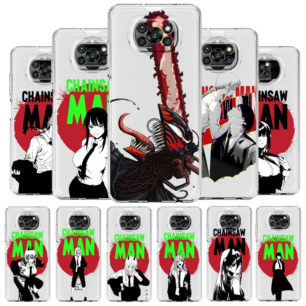 

Denji Chainsaw Man Demon Phone Case For Xiaomi Mi 12T 10 12 Lite 11 Ultra 11X 11T Pro 11i Poco X4 X3 NFC F3 F4 M3 M4 Clear Cover