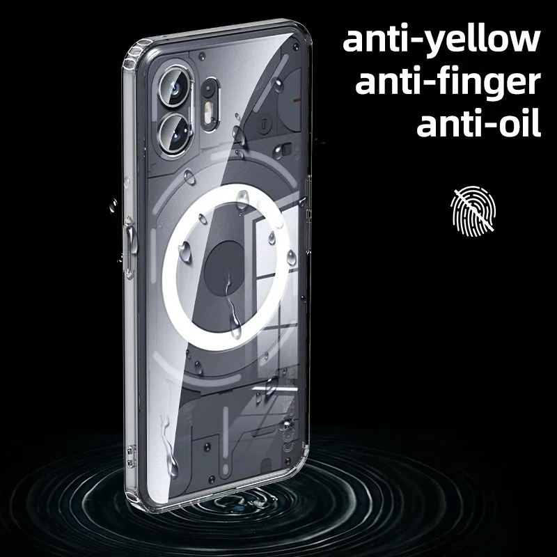 Matte & Clear Magnetic Wireless Charging Armor Case - Military Shockproof Back Cover