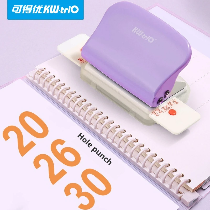 6-Hole Punching Machine KW-Trio 99h9 26 30 Hole Punching Machine A4 B5 Hole Machine Student Manual circle hole punch hole punching tools paper craft punch paper punch