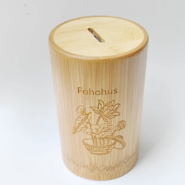 Fohohus 13X8Cmhandadade Pitigy Bank Motorok Bamboo Pénz Bod Safe Bozdás Világ Vérése