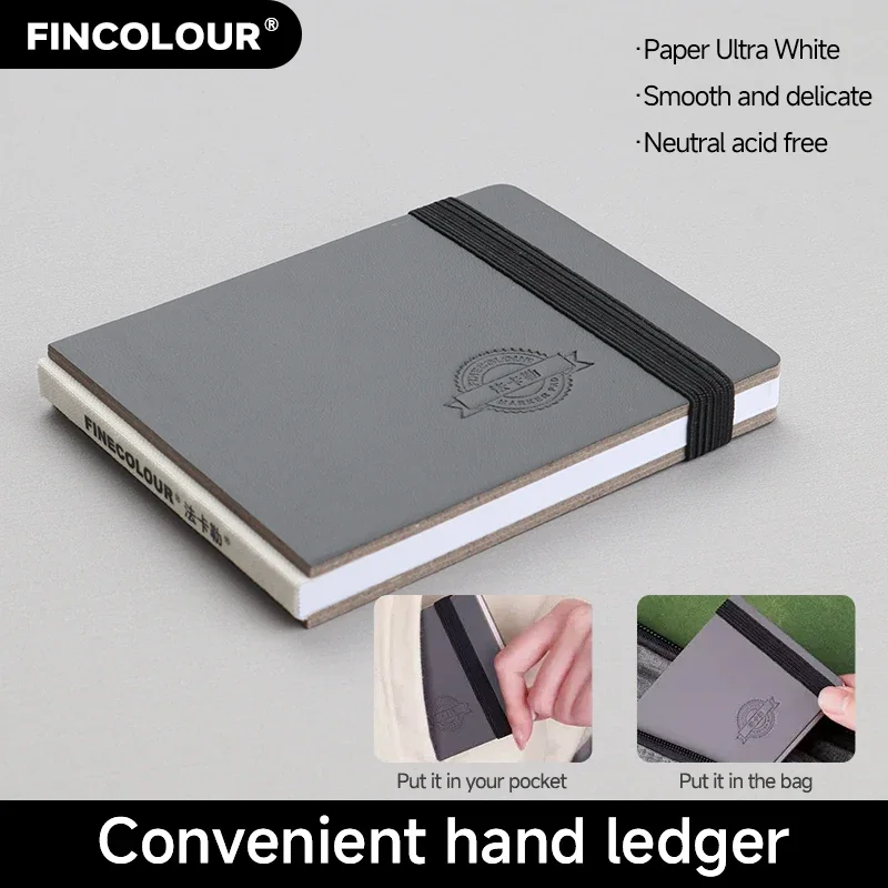 FINECOLOUR Mini Square Watercolor Paper Pad Marker Book Portable 200g 26 sheets 80*100mm Art Drawing Skectbook 4