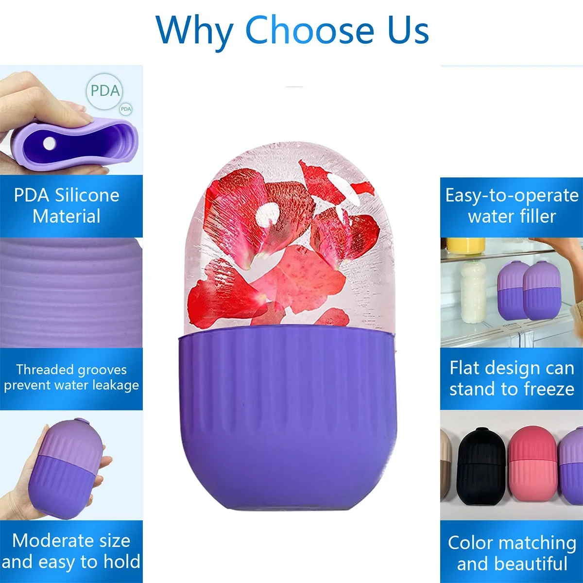 Ice Face Roller Facial Lifting Contouring Tools Silicone Ice Cube Trays Ice Globe Balls Eye Face Massager Beauty Skin Care Tools