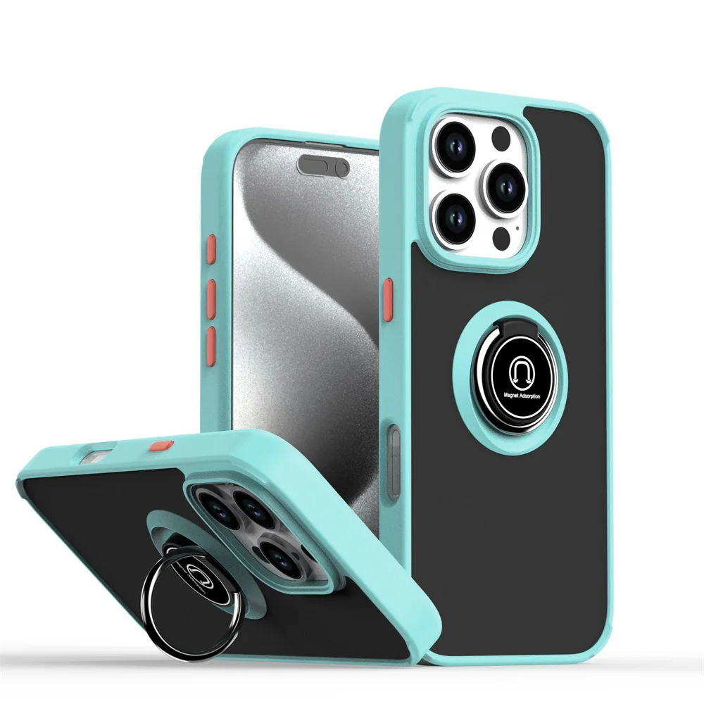 Matte Magnetic Stand Phone Case with Frosted Solid Color Finish
