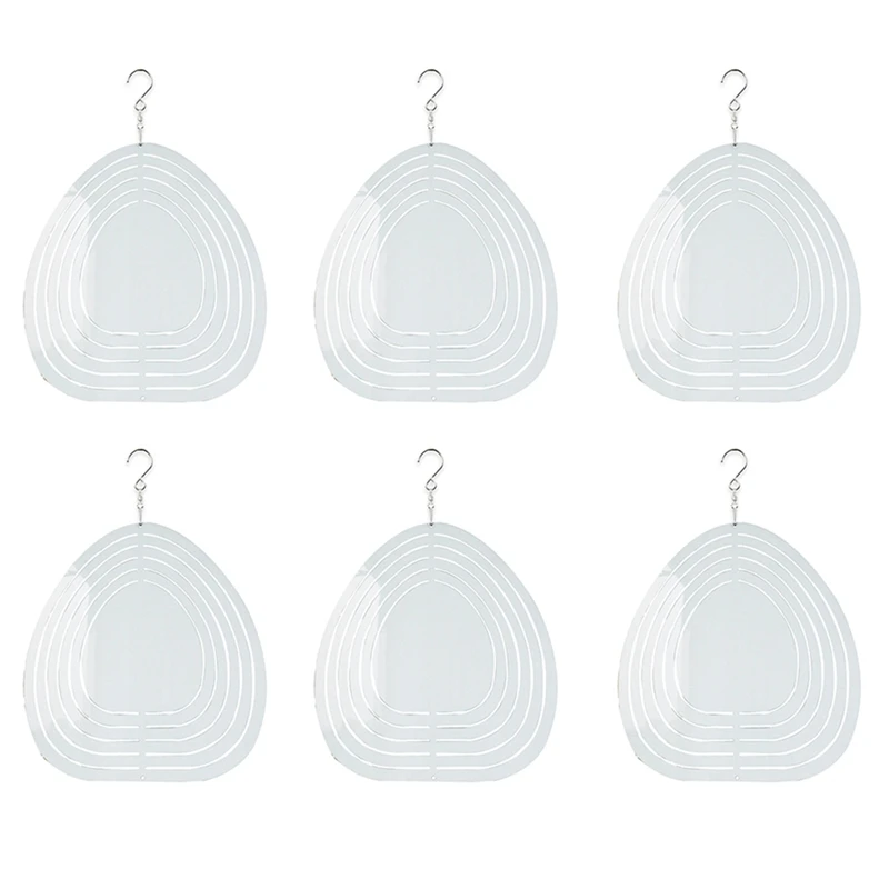 

6Pcs Sublimation Wind Spinner Blanks Hanging Wind Spinners For Outdoor Garden Decoration 248X248x1mm