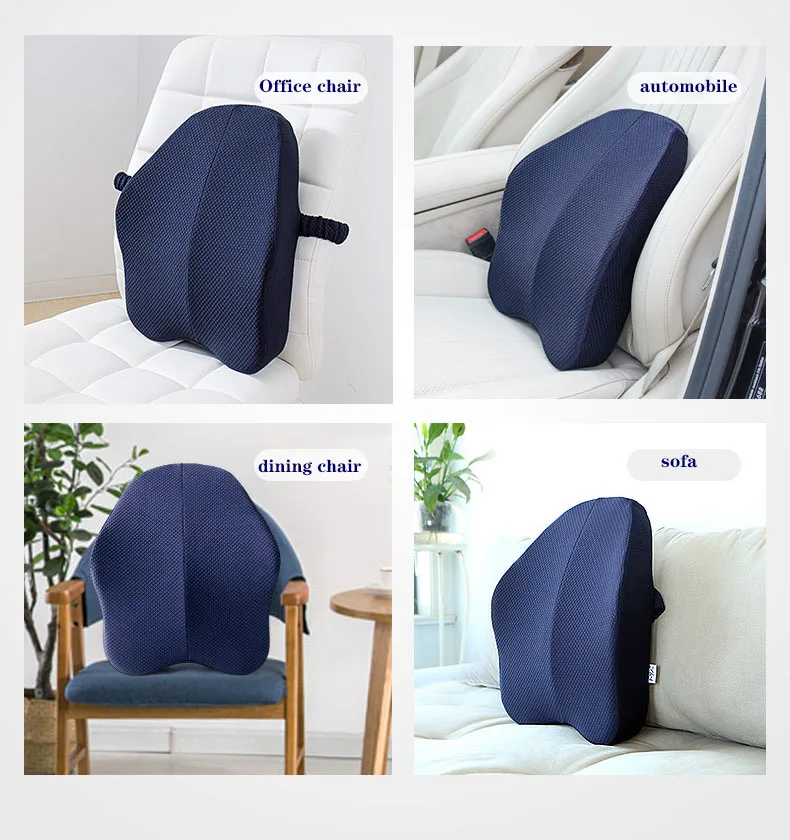 Memory Foam Seat Cushion Orthopedic Pillow Coccyx Office Chair Cushion  Support Waist Back Cushion Car Seat Hip Massage Pad Sets Multi-color Ns2