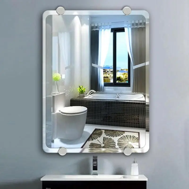 Mirror Holder Clips Bathroom Mirror Hinger Fixed Accessories Glass Zinc Alloy Wall Bracket Clamp Glass Wall Hanging Fixing Set glass fasteners mirror fixing kit